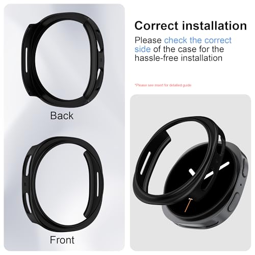 Fundas protectoras de pantalla para Samsung Galaxy Watch 8 44mm accesorios PC rígido unisex 6