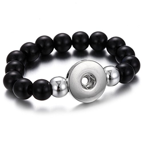 Lovglisten Simulated Pearl Adjustable Snap Jewelry Bracelet Charms Beaded Fit 18Mm 20Mm Snaps Jewelry For Women Pack Of 6Pcs(2) #TOP2