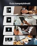 Przenośna Drukarka Termiczna A4 Inkless Wireless Bluetooth 300Dpi Kompatybilna z iOS, Android i PC, Mała Drukarka na Papier Termiczny 216/210/110/80/53 mm, Podróż, Biuro, Szkoła, Dom, Samochód