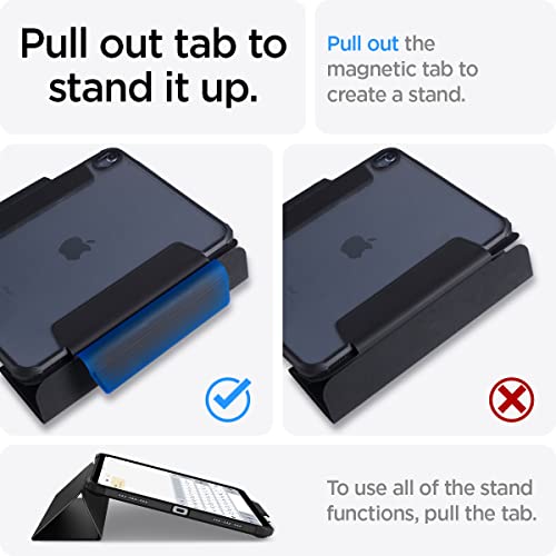 Spigen for iPad 10.2 Case, iPad 9th/8th/7th Generation Case (2021/2020/2019), Ultra Hybrid Pro with Transparent Back and Pencil Holder, Black by Spigen - Image 3