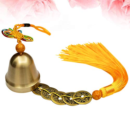 BESPORTBLE sino chinês de cobre Feng Shui vintage com sino de vento I-Ching Fortune para pendurar mo