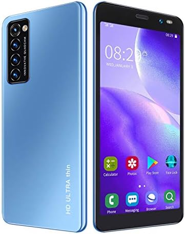 Unlocked Smartphone, Rino4 Pro Android Cell Phones Unlocked, 6.1in Full Screen, 1GB RAM 8GB ROM, 2200mAh Battery, 128GB Extension, Dual SIM, Face ID & Finger Reader, Global Version(Blue)