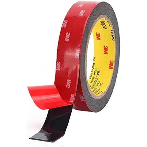 Double Sided Tape, Heavy Duty Mounting Tape, Waterproof Foam Tape, for Indoor Outdoor Car LED Strip Lights, and Home Office Decor （Black，1 in x 15.6ft） Cover