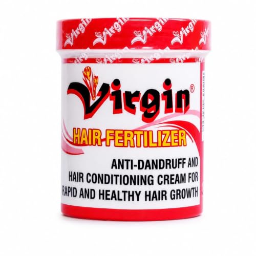 "Virgin Hair Fertilizer Fast-Acting Growth Formula & Anti-Dandruff Cream for Healthier, Stronger Hair - 200g Jar"