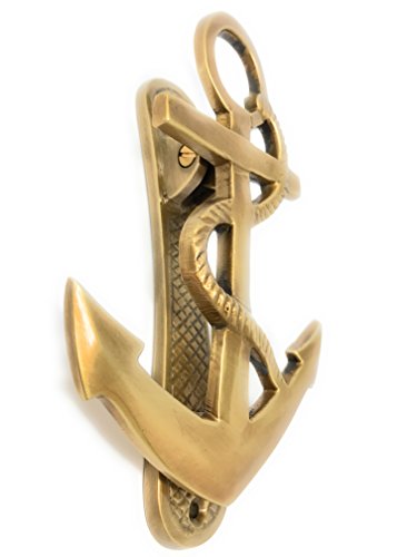 Madison Bay Company Nautical Ship's Anchor Antiqued Brass Door Knocker, 6.25 Inches Tall - Thumbnail 2