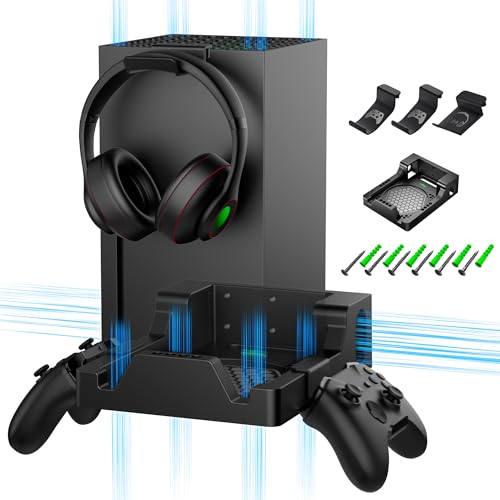ZAONOOL wall mount for Xbox Series X with controller holders and headset hook