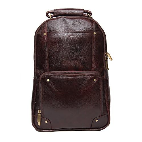 Red Cherry Pure Brown Leather 20 Liters 40.6 cms Laptop Backpack bag for men and women-image-25
