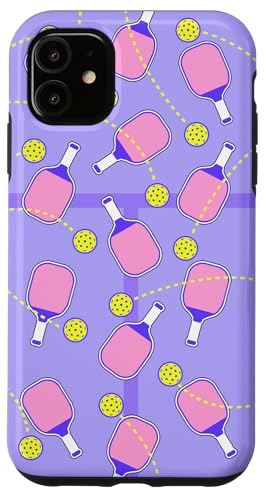 Cute Pink Paddle Pickleball Court Design for Girls �X�}�z�P�[�X iPhone 11 �p