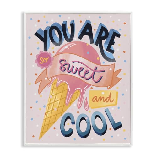 Retro Polka Dot Ice Cream, 24 x 30 Inch Framed Giclée Print