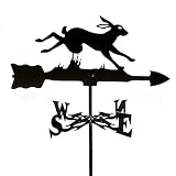 CNMJI Decorative Wind Vane Weather Vane Garden Mount Yard Stake, Iron Weathervane Farm Durable Scene