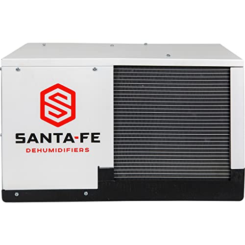 Santa Fe Oasis105 Pint Dehumidifier Water Removal for Basements, Crawl Spaces, Mold Moisture Prevention, 6yr Warranty