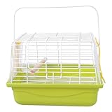 Élégante cage à oiseaux en fil de fer avec poignée ergonomique pour un transport sécurisé pour les perroquets et les petits oiseaux lors d'aventures en plein air ou de visites chez le vétérinaire