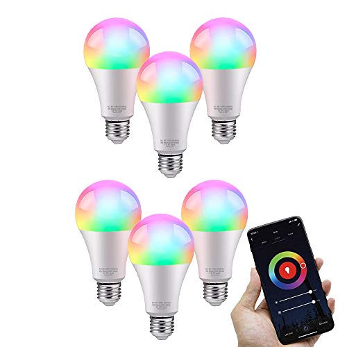 FlinQ E27 Smart Lampe 6er-Pack Smart Glühbirne Cover