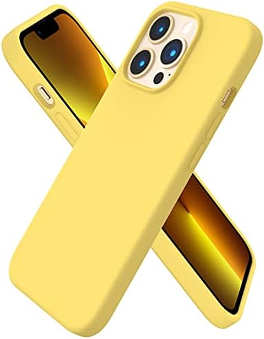 ORNARTO Compatible with iPhone 13 Pro Case 6.1, Slim Liquid Silicone 3 Layers Full Covered Soft Gel Rubber Case Cover 6.1 inch-Clover Grass Green