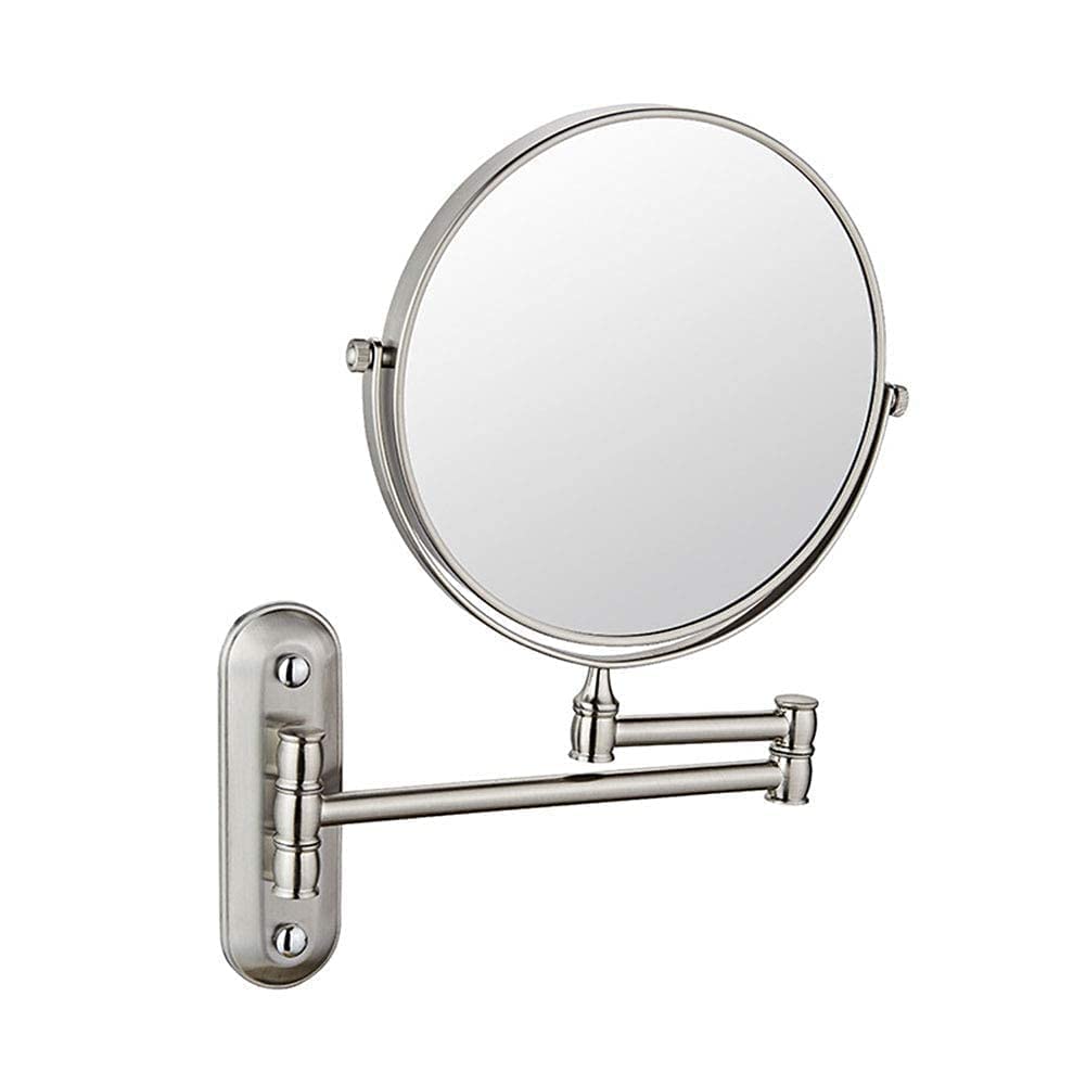 Miroir de salle de bain en nickel avec double face grossissante haut de gamme