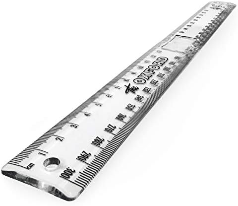 Helix Oxford Vintage 300mm/30cm Plastic Folding Ruler - Clear - Single - 010514