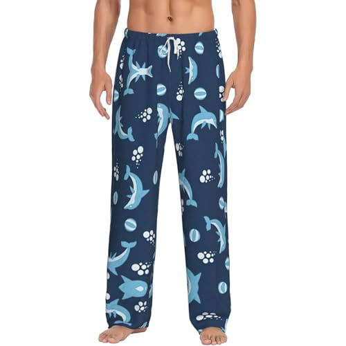 Pantalon de pyjama flanelle motif dauphin ludique douceur et chaleur réconfortante