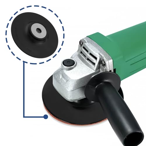 Create idea BF005_M Schleifscheibe, M14, 125 mm, Gummi, Stahl, Papier, Schleifscheibe, Tablett, Winkelschleifer, Spezialschliff, Ddisc Schwarz, 4 Stück