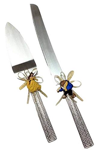 Beauty And The Beast Belle Rhinestone Cake Knife Server Set Wedding Sweet 16 #TOP13