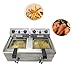 Deep Fat Fryer, Professional Certificate Kitchen Equipment Electric Electric Industrial Deep Fryer With 2 Tank,Easy Clean