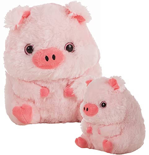 Peluche Cerdo Rosa de Aspecto Muy Gracioso y tierno, Cerdo de Peluche pequeño y Grande, cerditos...