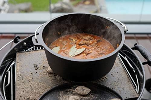 Bild 4 - BBQ-Toro Dutch Oven Alpha Serie | 5,5 Liter (DO6AX), Topf ohne Füße | bereits eingebrannt - preseasoned | Gusseisen Kochtopf | Bräter mit Deckelheber