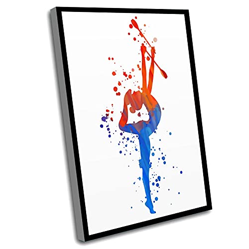 Bay Area Sports Poster, Gymnastics Wall Art 12x16