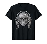 Bling DJ Skull with Headphones Tee Punk Rock Rap Hip Hop T-Shirt