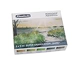 Schmincke - HORADAM® AQUARELL, Super- Granulation Set Shire 5 x 5 ml tubes, 74 860 097, cardboard set, very strong granulating colors, finest, supergranulating watercolors