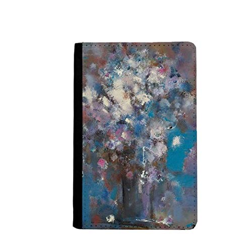 Protège-passeport XJJ à motif fleurs bleu pour voyager avec style et élégance