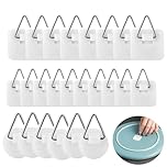 45pcs Invisible Adhesive Picture Hanger Foamboard Picture Hanging Hooks Without Nails, Picture Hangers Sticky Hangers for Home Wall Art Picture Photo Frame Bathroom Closet Kitchen Door.