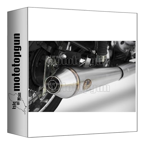 Pot echappement conical acier compatible Royal Enfield Bullet 500 2006 2007 2008 2009 Mototopgun