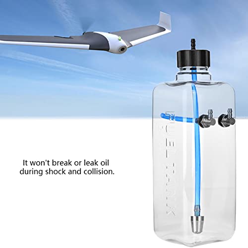 RC Fuel Tank, Remote Control Model Accessory Transparent Fuel Tank 700ml (for 50-70CC RC Airplane) by Qiilu - Image 5
