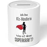 JUNIWORDS Spardose Sparbüchse, Ich Bin Kfz-Händlerin. was ist Deine Superkraft? (5935370)