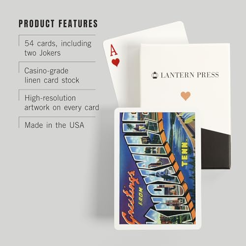 Lantern Press Knoxville Tennessee naipes póker 52 cartas miniatura 3