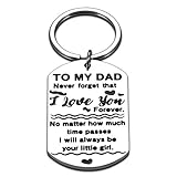 Dad Gift Daddy Keychain Fathers Day Gift from Daughter Wife Kids for Dad Papa Daddy Husband Him Gift Idea for Valentine's Day Christmas Perfect Father Daughter Dad Birthday Gift
