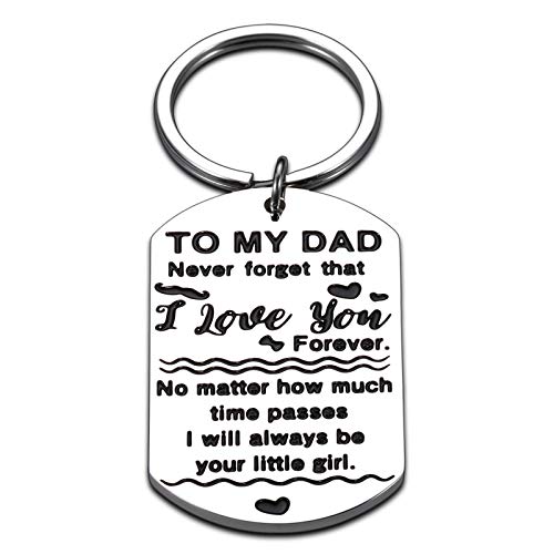Dad Gift Daddy Keychain Fathers Day Gift from Daughter Wife Kids for Dad Papa Daddy Husband Him Gift Idea for Valentine's Day Christmas Perfect Father Daughter Dad Birthday Gift