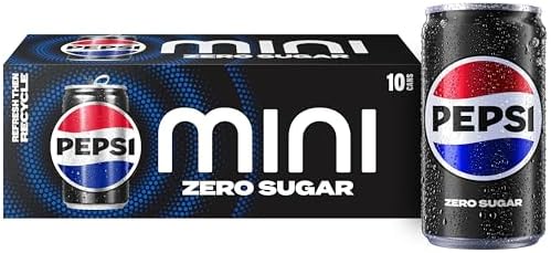 Pepsi Zero Sugar Mini Cans, 7.5 Oz (Pack of 10)