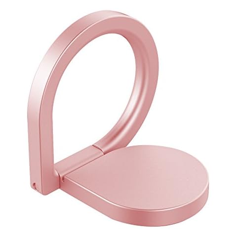 WORLDMOM Cell Phone Ring Holder Stand 360°Rotation Metal Loop Grip for MobilePhone iPhone x, iPhone 8/8 Plus, iPhone 7 6 Plus, Samsung Galaxy S8/S8 Plus,Car Mount,Other Smartphones and Ipad,Rose Gold Cover