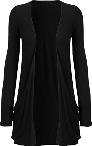 Meaneor Women's Drape Lightweight Boyfriend Pocket Open Cardigan Shrug