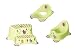 Set di 3 Z Hippo Wc Verde + Vasino + Sgabello a Due Piani