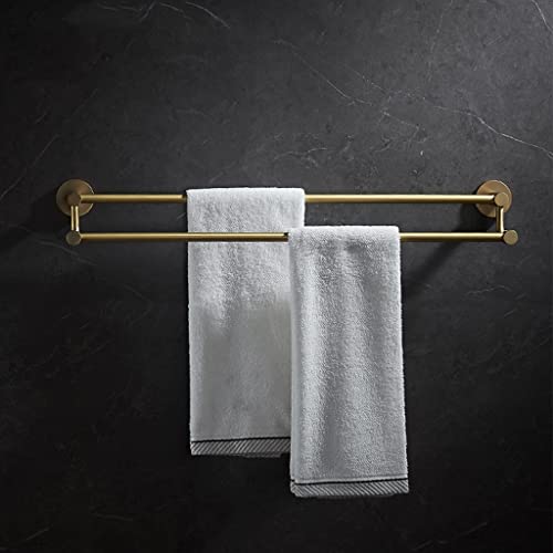 Porte-serviettes salle de bain support rangement laiton double