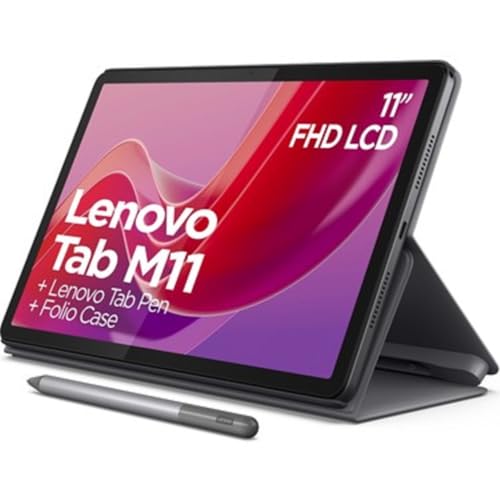 Lenovo Tab M11 8GB 128GB 11 İnç WUXGA Tablet, Kılıf ve Kalem, ZADA0327TR, Gri