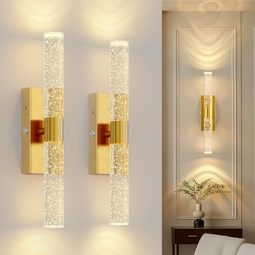 20000mAh Battery Operated Wall Sconces: 21 Inch Rechargeable Wall Lights Set of 2 with Arylic Shade - 3000K-6000K Dimmable Wireless LED Wall Lamp with Remote for Bedroom Bathroom Hallway Living Room