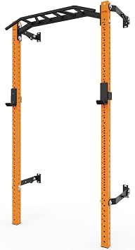 PRx Performance Profile PRO Squat Rack 3x3 with Kipping or Multi-Grip Pull Up Bar As Seen On Shark Tank Wall Mounted Home Garage Gym Exercise System