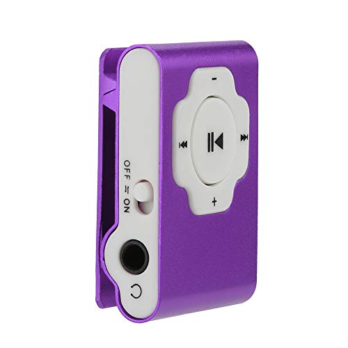 MP3 Player, Tuscom Mini Portable USB MP3 Player Support Micro SD TF Card 32GB, Clip Music Player, MP4 Player, Video/Media/Music Player for Sport and Music Lovers (Purple)