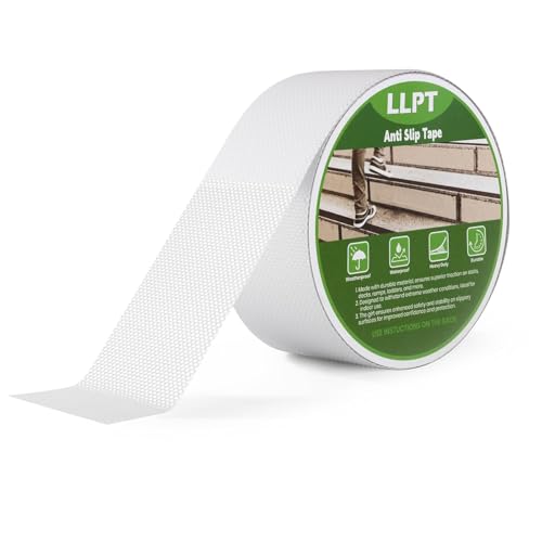 LLPT Grip Tape | Antirutsch Klebeband | für Treppen Leitern im Haus | Schwerlast Wasserdicht Innen | Rutschfeste Traktionsstreifen | für Badezimmerboden Stufen (ASC250PEVA) | Durchsichtig | 51mm x 5m LLPT Grip Tape | Antirutsch Klebeband | für Treppen Leitern im Haus | Schwerlast Wasserdicht Innen | Rutschfeste Traktionsstreifen | für Badezimmerboden Stufen (ASC250PEVA) | Durchsichtig | 51mm x 5m