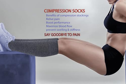 Different Touch Merino Wool Outdorr Compression Knee High Socks for Men & Women (Pack of 6 pairs)2