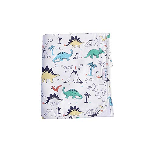 Cueiro Aflanelado Dupla Face Para Bebê Dinossauro dos Bês, Biramar Baby, Multicor