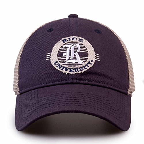 The Game NCAA Snapback - Patch Meshback - Classic Comfort - Adjustable Size - Let Everyone Know which Team You Support (Rice Owls - Navy, Adjustable)